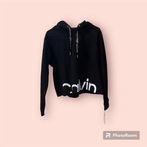 Calvin Klein Performance black hoodie with white writing size medium